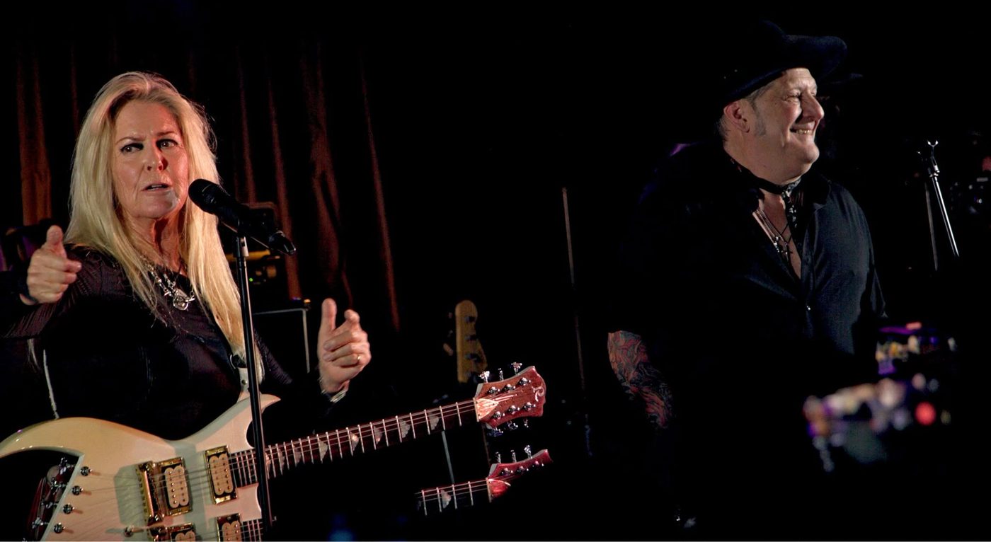 Lita Ford on stage at the Dick Wagner Memorial