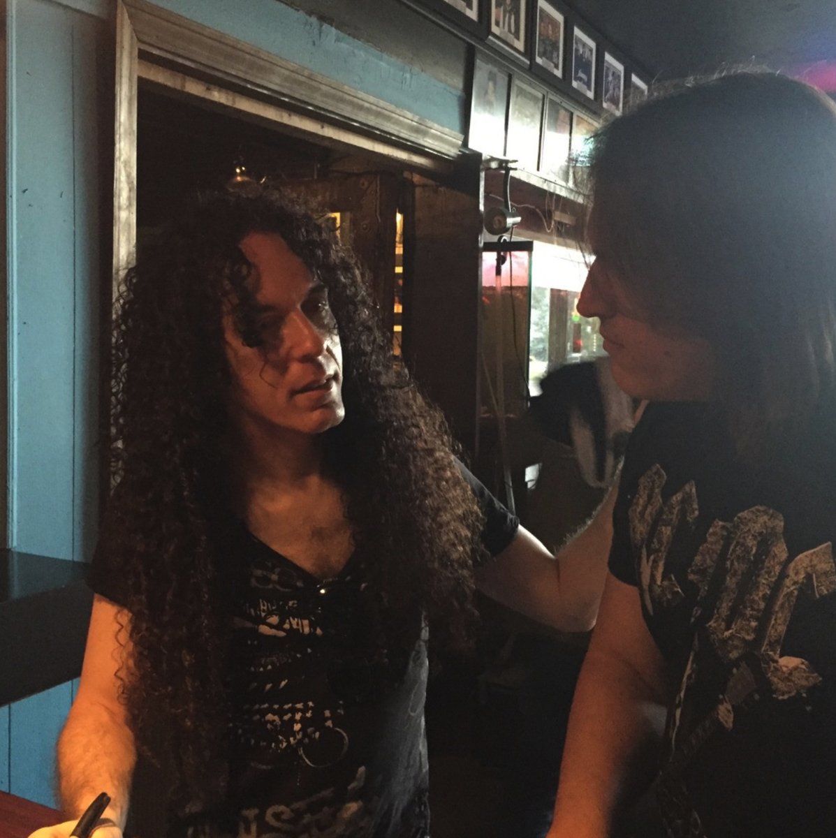 George S. Pogacich with Marty Friedman (Megadeth) at the Token Lounge